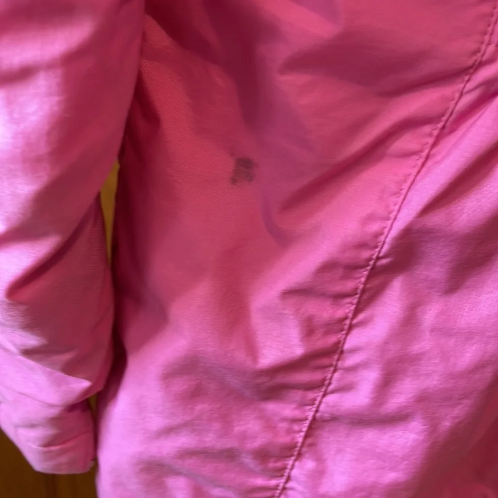 Lands End girls pink coat zipper. Parka. Large 14 - Picture 3 of 15